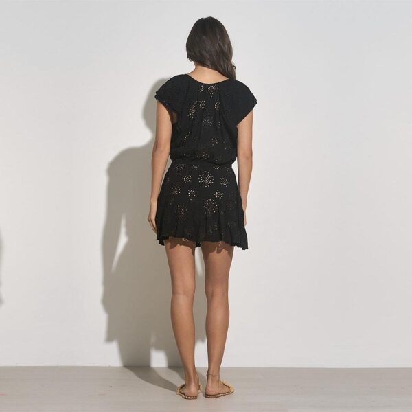 Vestido Elan corto eyelet negro - Imagen 5