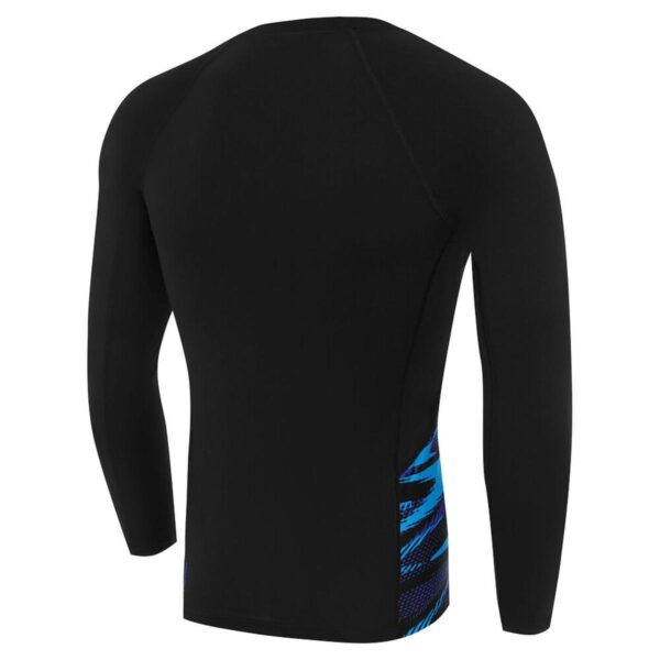 Rashguard Speedo M/L Endurance+MAX Splice hombre negro/rayas azules - Imagen 2