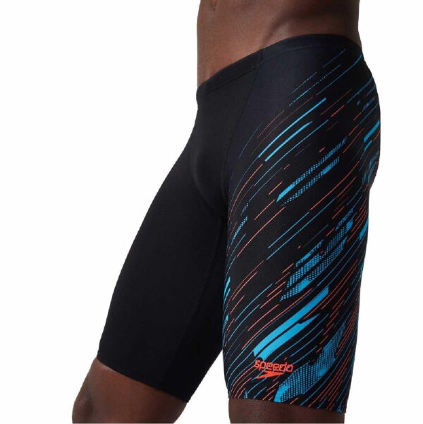 Jammer Speedo Endurance+ HyperBoom V-Cut hombre negro/lineas celestes - Imagen 4