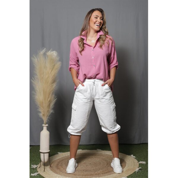 Pantalon Giocam Capri blanco hombre - Imagen 2