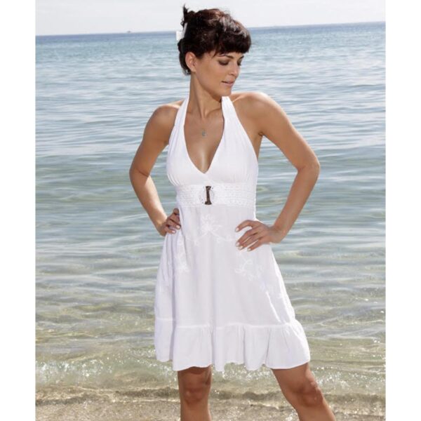 Vestido Giocam Pilar corto blanco