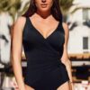 Calzoneta Stylish negra con nudos a un lado con anillos mujer