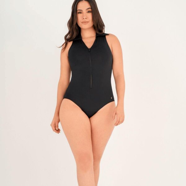 Calzoneta Garotas negra con zipper y cuello
