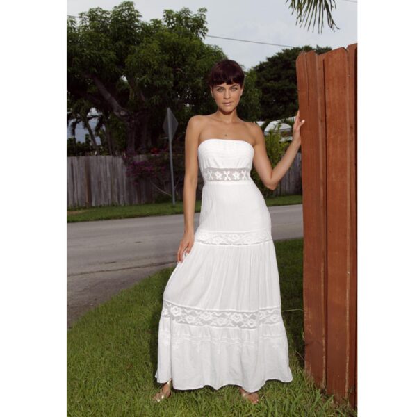 Vestido Giocam Carla largo blanco