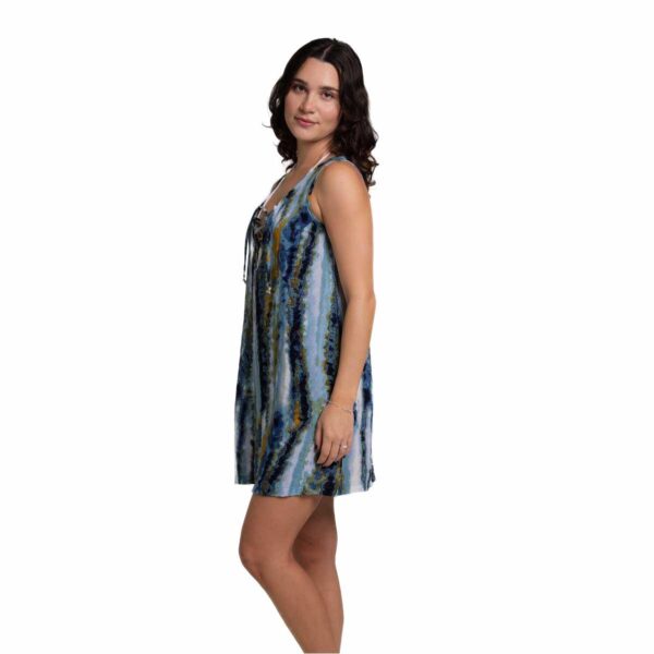 Vestido J.Valdi corto Cascada lace up - Imagen 2