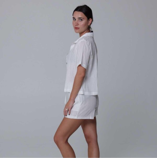 Camisa J.Valdi manga corta Matira blanca - Imagen 2