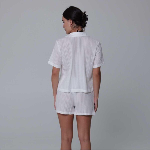 Camisa J.Valdi manga corta Matira blanca - Imagen 3