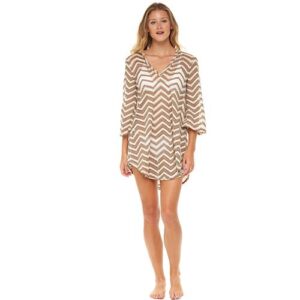 Salida Elif M/L Cairo chevron beige y blanco