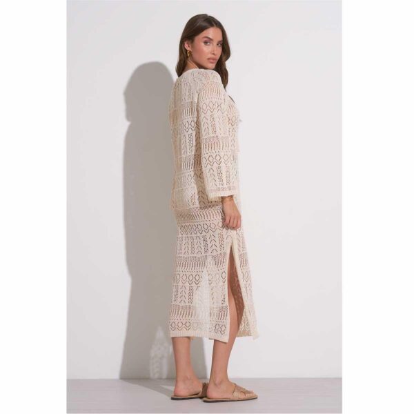 Vestido Elan midi M/L calado blanco - Imagen 2