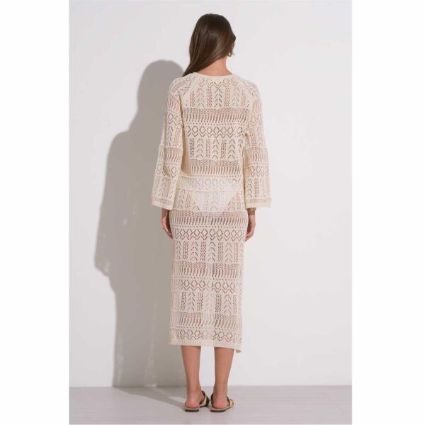 Vestido Elan midi M/L calado blanco - Imagen 3