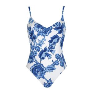 Calzoneta Sunflair 22175 blanco flores azules