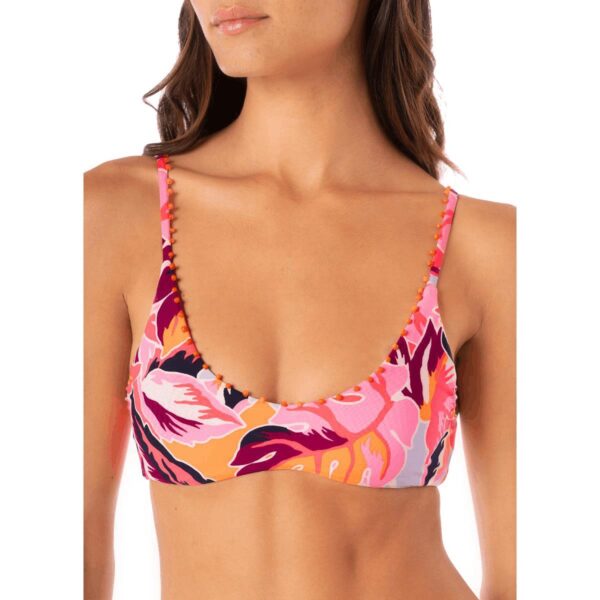 Top Maaji SP25 Coral Leafy Liberties - Imagen 3