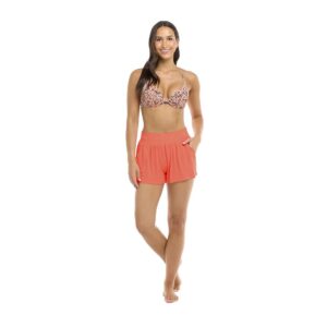 Short BG Violet playa coral mujer
