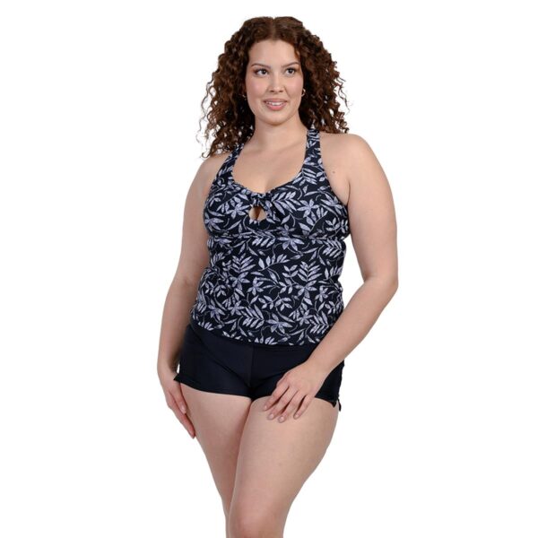 Tankini YBL 2 pzas Midnight Leaves con short - Imagen 2