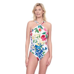 Calzoneta Gottex Garden Dream cuello alto blanca