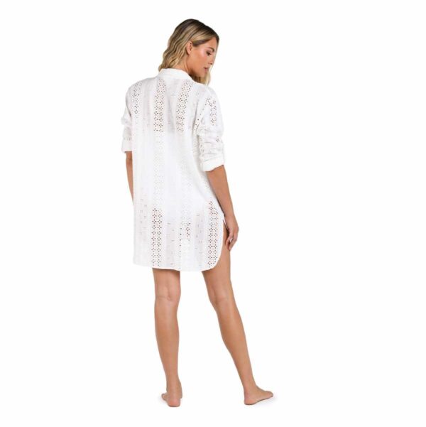 Camisa LB larga eyelet blanca - Imagen 2