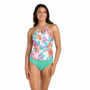 Top Tankini 24th & Ocean cuello alto cutout Francesca Tropica