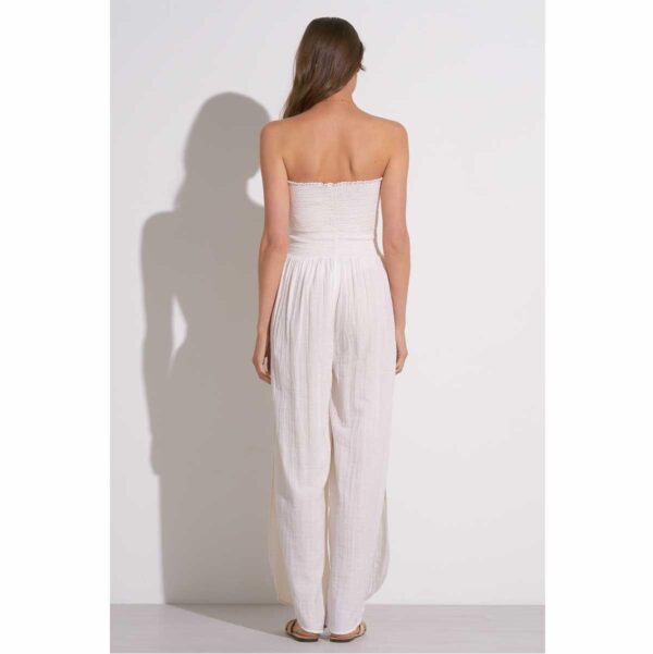 Jumper Elan strapless smock top blanco - Imagen 3