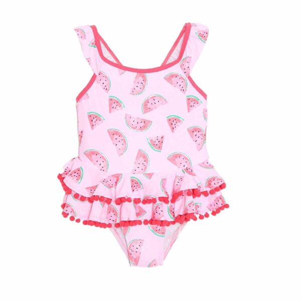 Calzoneta Real Love SS ruffle y ponpones sandia niña 2T-4T