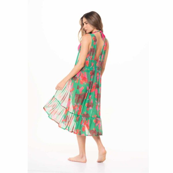 Salida Garotas Amazonico corta mesh verde con fucsia - Imagen 2