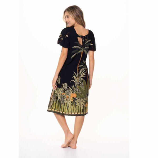 Vestido Garotas corto Selva negro con palmera - Imagen 2