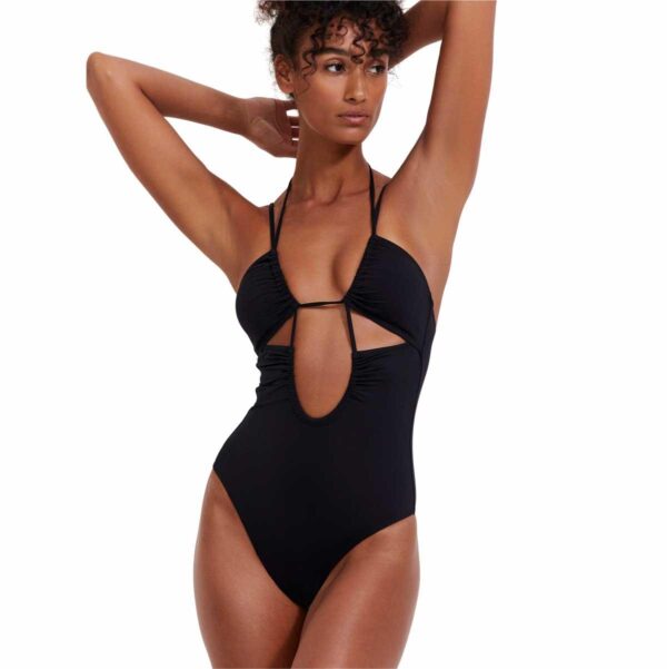 Calzoneta Flirtt deep cut straps negra