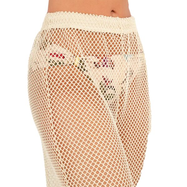 Pantalon Garotas malla blanca con dorado luxury - Imagen 3