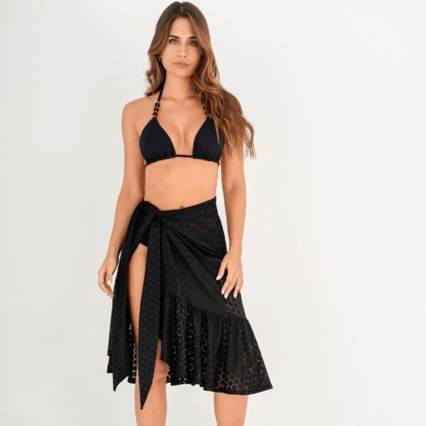 Pareo Garotas largo ojalillo negro con bolero