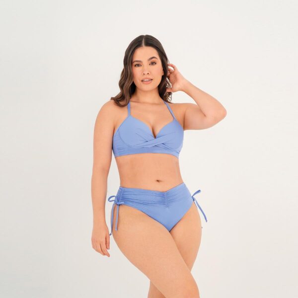 Bottom Garotas medio alto lateral ajustable celeste - Imagen 3