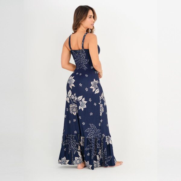 Vestido Garotas largo strapless Azula con flores - Imagen 2
