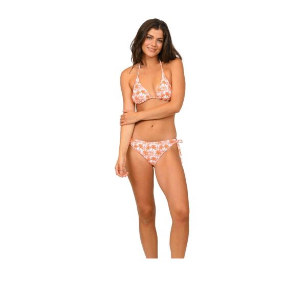 Bikini Poetry in Ocean SS 2 pz triangulo blanco palmera naranja mujer