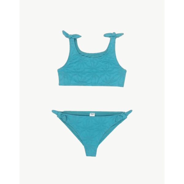 Bikini Angel Beach 2pz Palm Palm teal niña 7-16yr