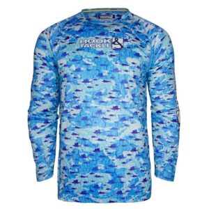 Rashguard Hook & Tackle M/L Billfish texture celeste hombre