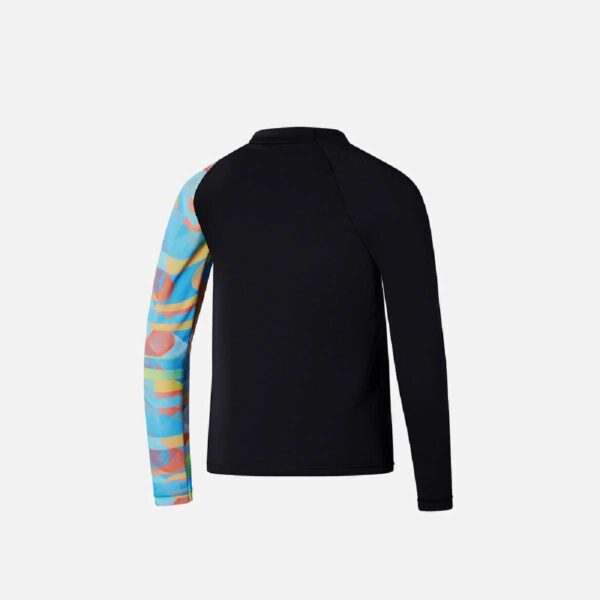 Rashguard Speedo M/L niño negro/celeste/naranja - Imagen 2