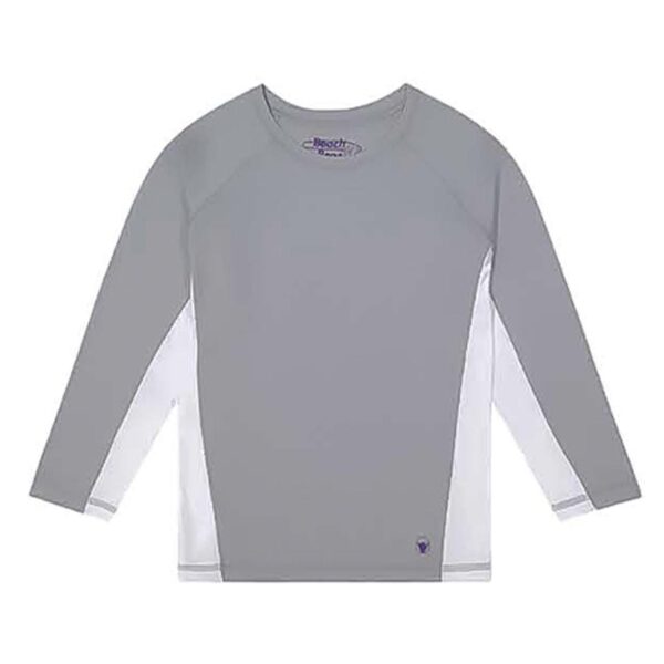 Rashguard Beach Bros SS M/L gris/blanco niño 4-6yr