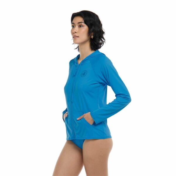 Rashguard BG Barbara M/L Wave celeste mujer - Imagen 3