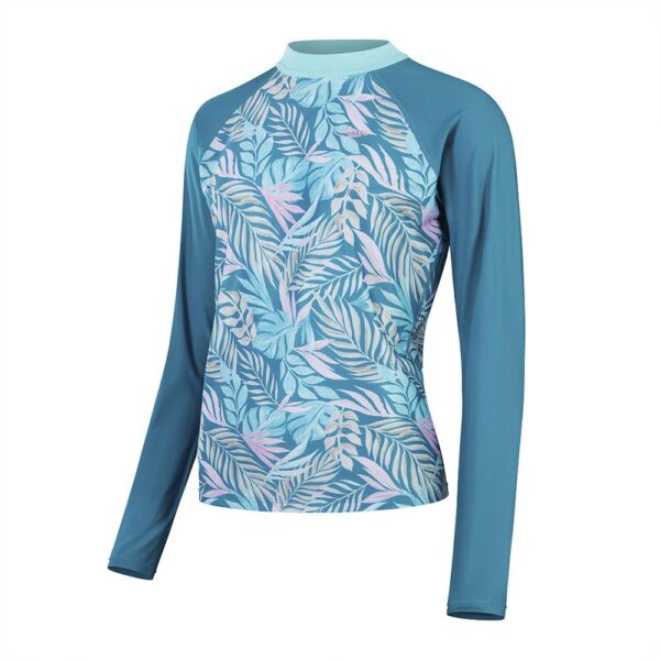 Rashguard Speedo M/L mujer hojas tropicales turquesa