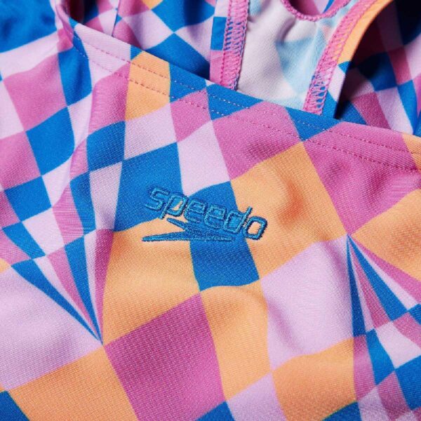Calzoneta Speedo Allover Printed Medalist niña cuadros rosados - Imagen 3