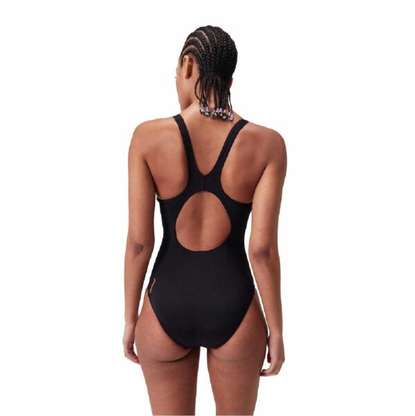 Calzoneta Speedo Endurance+ Placement Muscleback mujer negro/naranja - Imagen 4