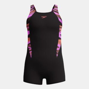 Calzoneta Speedo HyberBoom Splice Legsuit niña negro/coral