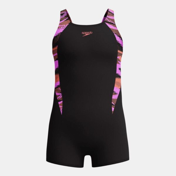 Calzoneta Speedo HyberBoom Splice Legsuit niña negro/coral