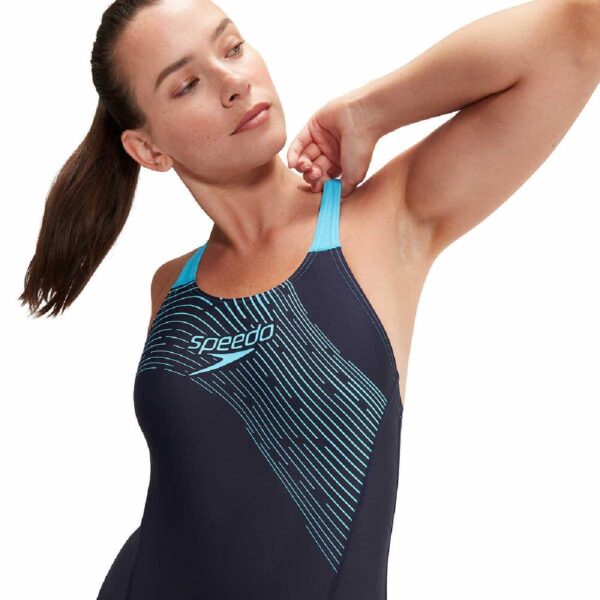Calzoneta Speedo Medley Logo Medalist mujer azul/celeste - Imagen 3
