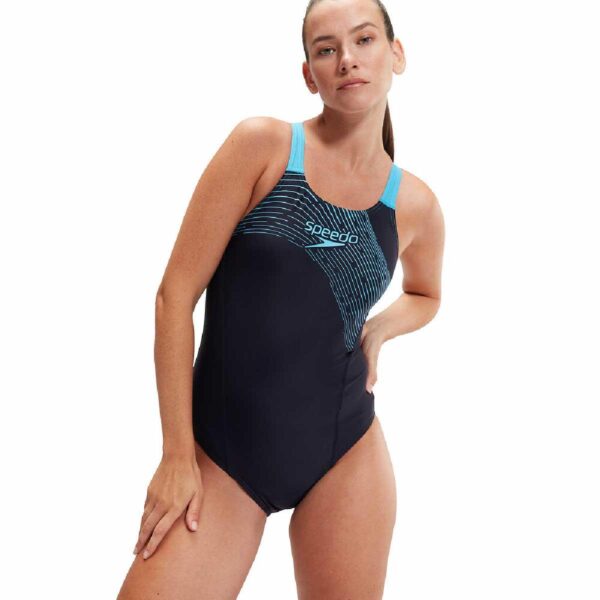 Calzoneta Speedo Medley Logo Medalist mujer azul/celeste - Imagen 4