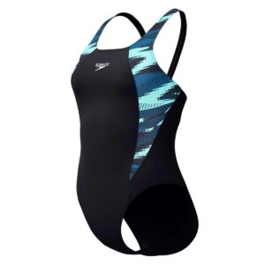 Calzoneta Speedo Endurance+ HyperBoom Splice Muscleback mujer negro/menta