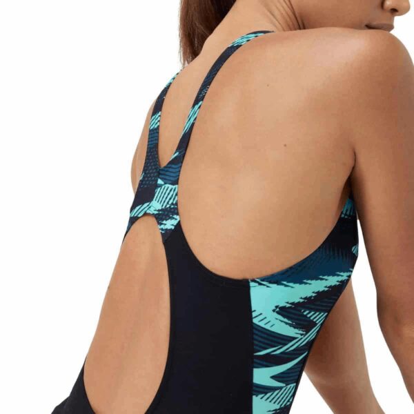 Calzoneta Speedo Endurance+ HyperBoom Splice Muscleback mujer negro/menta - Imagen 3
