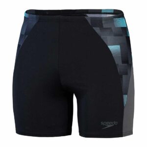 Mid Jammer Speedo Endurance+MAX Splice hombre negro/cuadros grises