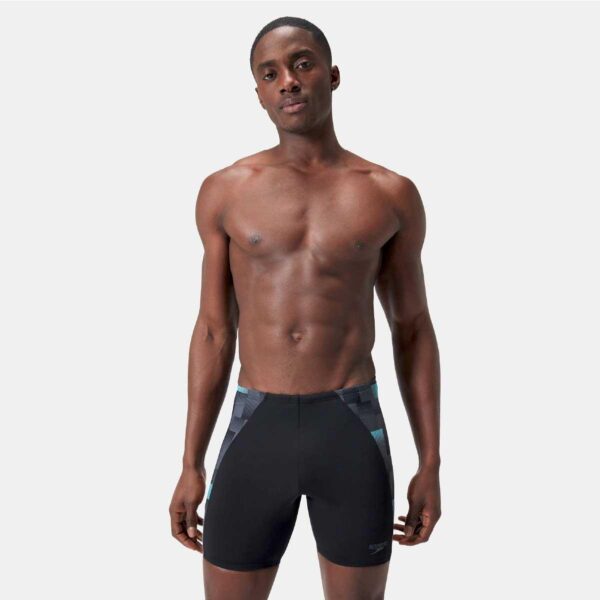 Mid Jammer Speedo Endurance+MAX Splice hombre negro/cuadros grises - Imagen 3