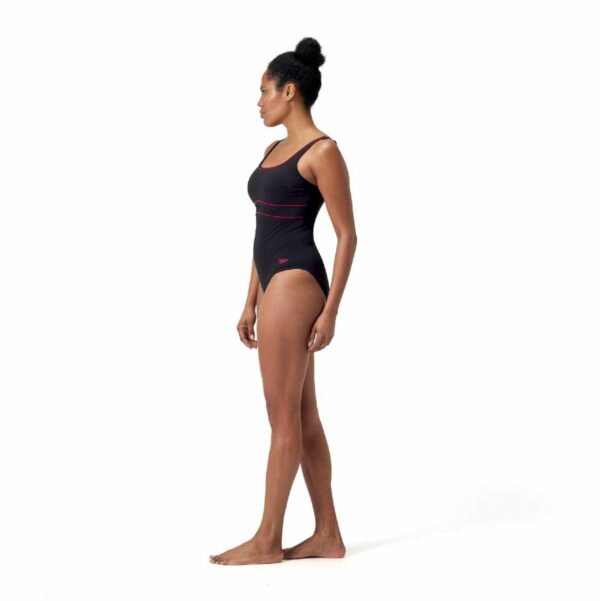 Calzoneta Speedo Shaping ContourEclipse mujer negro linea magenta - Imagen 5