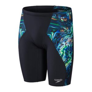 Jammer Speedo EcoEndurance+ Digital V-Cut hombre negro/geoda verde