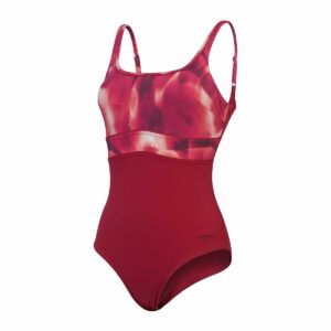 Calzoneta Speedo Shaping ContourEclipse mujer roja busto estampado